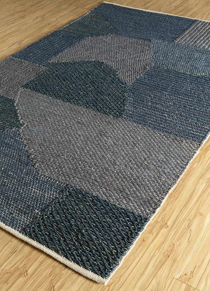 nomadic threads blue jute and hemp Flat Weaves Rug - FloorShot