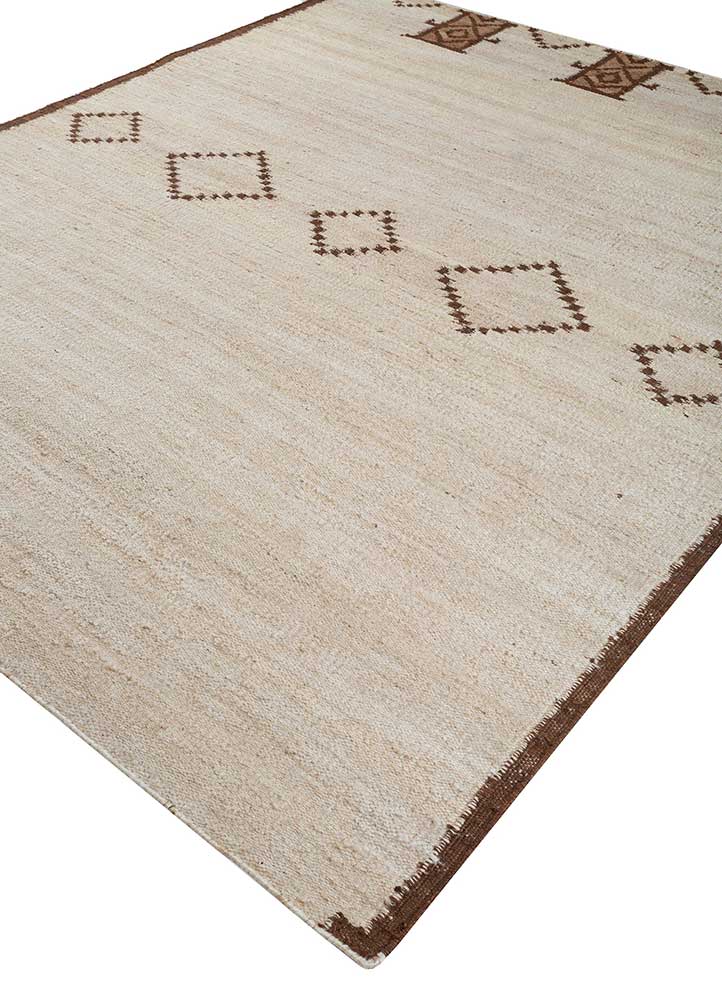 abrash ivory jute and hemp Flat Weaves Rug - FloorShot