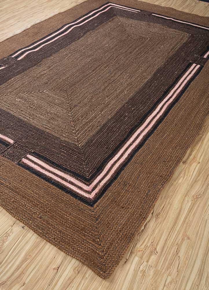 daaira beige and brown jute and hemp Flat Weaves Rug - FloorShot