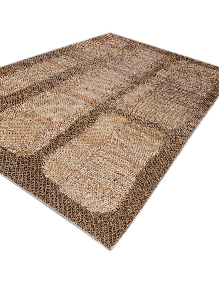 nomadic threads beige and brown jute and hemp Flat Weaves Rug - FloorShot