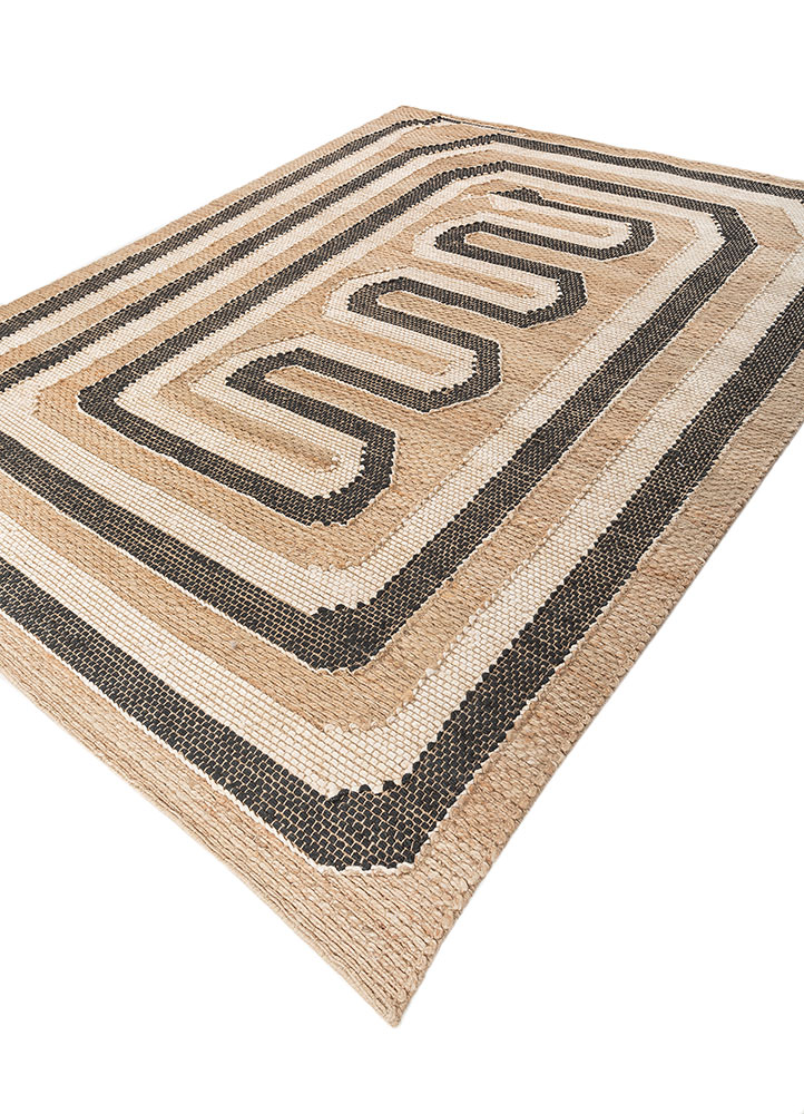 nomadic threads beige and brown jute and hemp Flat Weaves Rug - FloorShot
