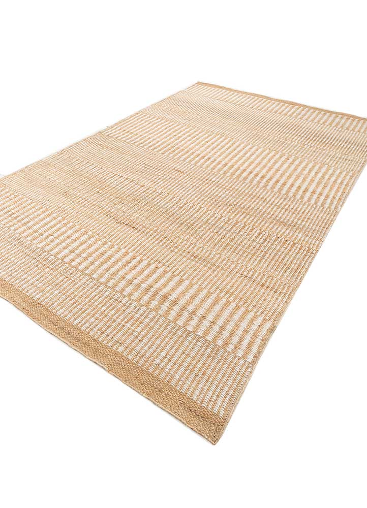 aprezo beige and brown jute and hemp Flat Weaves Rug - FloorShot