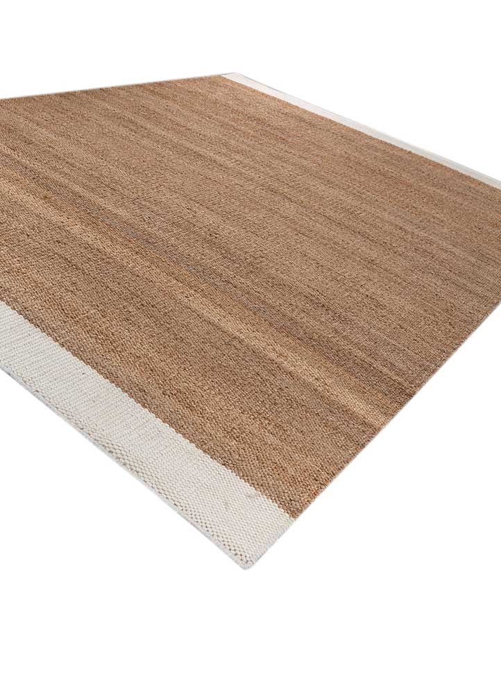 nomadic threads beige and brown wool Flat Weaves Rug - FloorShot