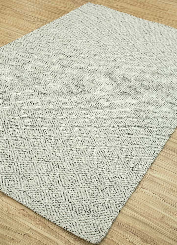abrash ivory wool Flat Weaves Rug - FloorShot