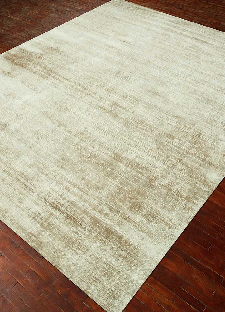 basis beige and brown viscose Hand Loom Rug - FloorShot