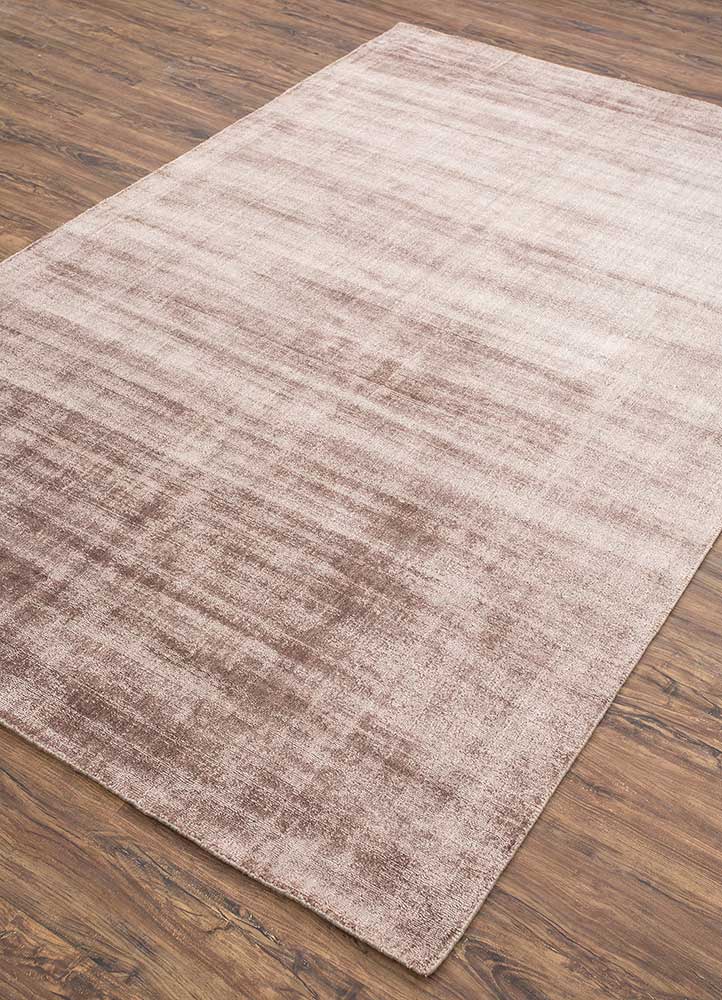 basis beige and brown viscose Hand Loom Rug - FloorShot