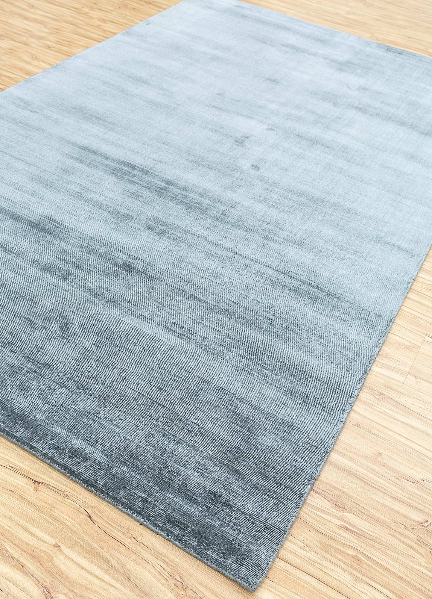 basis grey and black viscose Hand Loom Rug - FloorShot