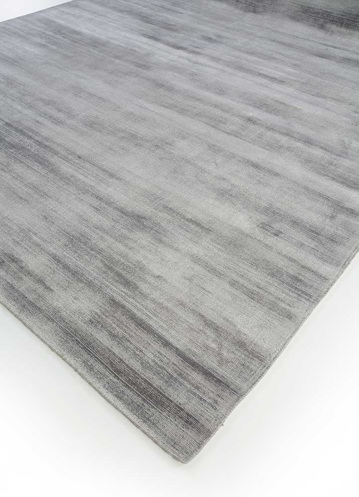 basis grey and black viscose Hand Loom Rug - FloorShot