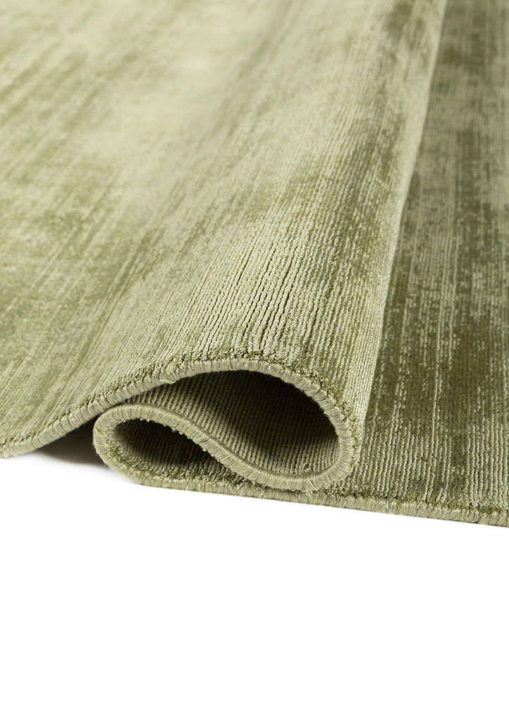 aprezo green viscose Hand Loom Rug - FloorShot
