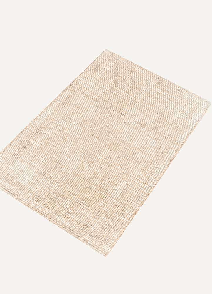 contour beige and brown wool Hand Loom Rug - FloorShot