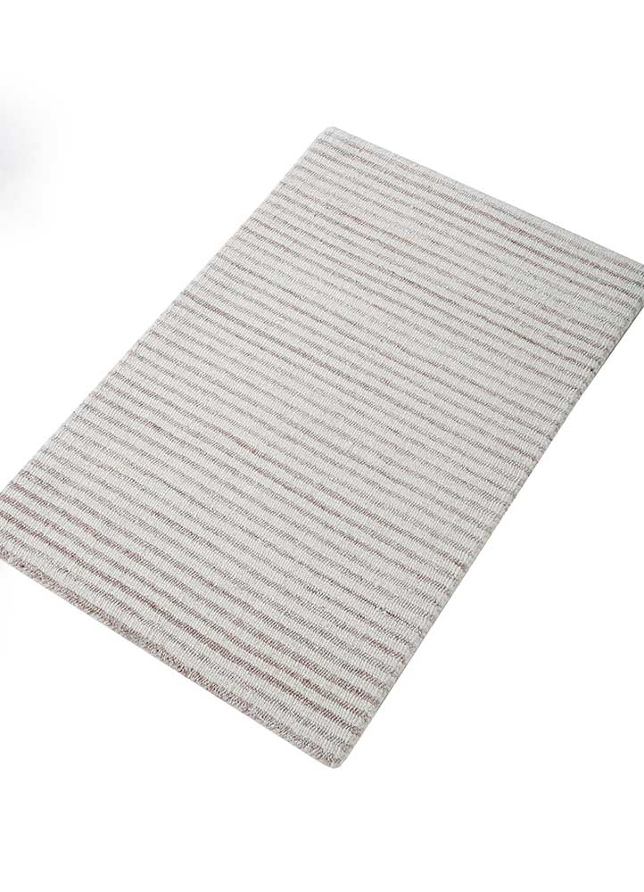 acar ivory wool and viscose Hand Loom Rug - FloorShot