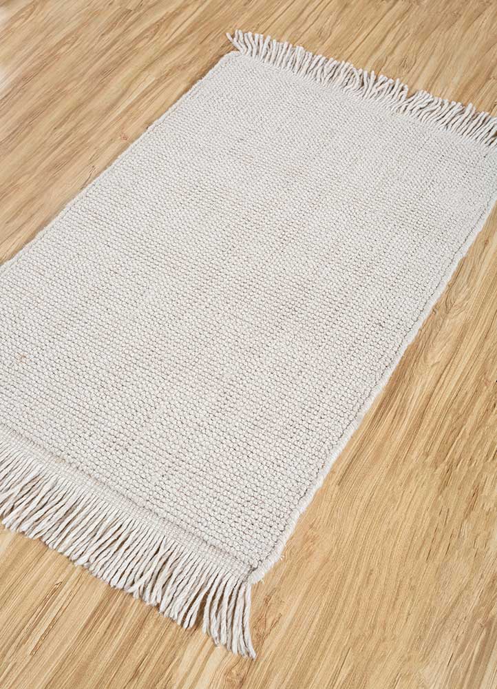 contour ivory wool Hand Loom Rug - FloorShot