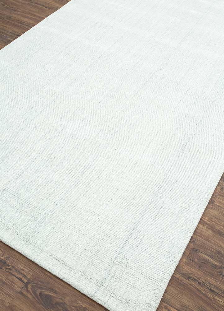 basis ivory wool and viscose Hand Loom Rug - FloorShot