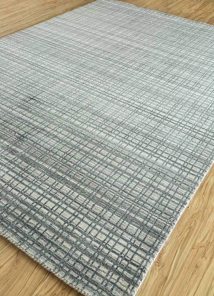 acar ivory wool and viscose Hand Loom Rug - FloorShot