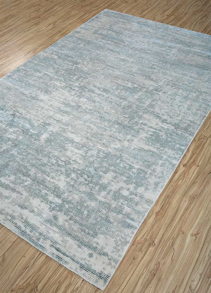 basis grey and black wool and viscose Hand Loom Rug - FloorShot