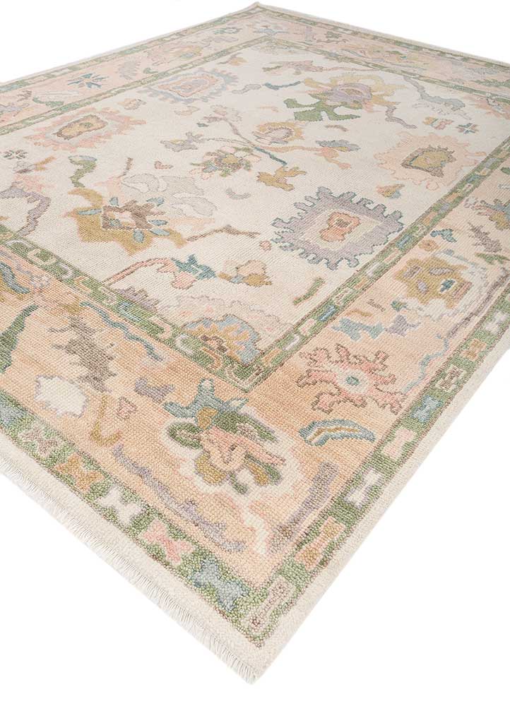 cyanna ivory wool Hand Knotted Rug - FloorShot