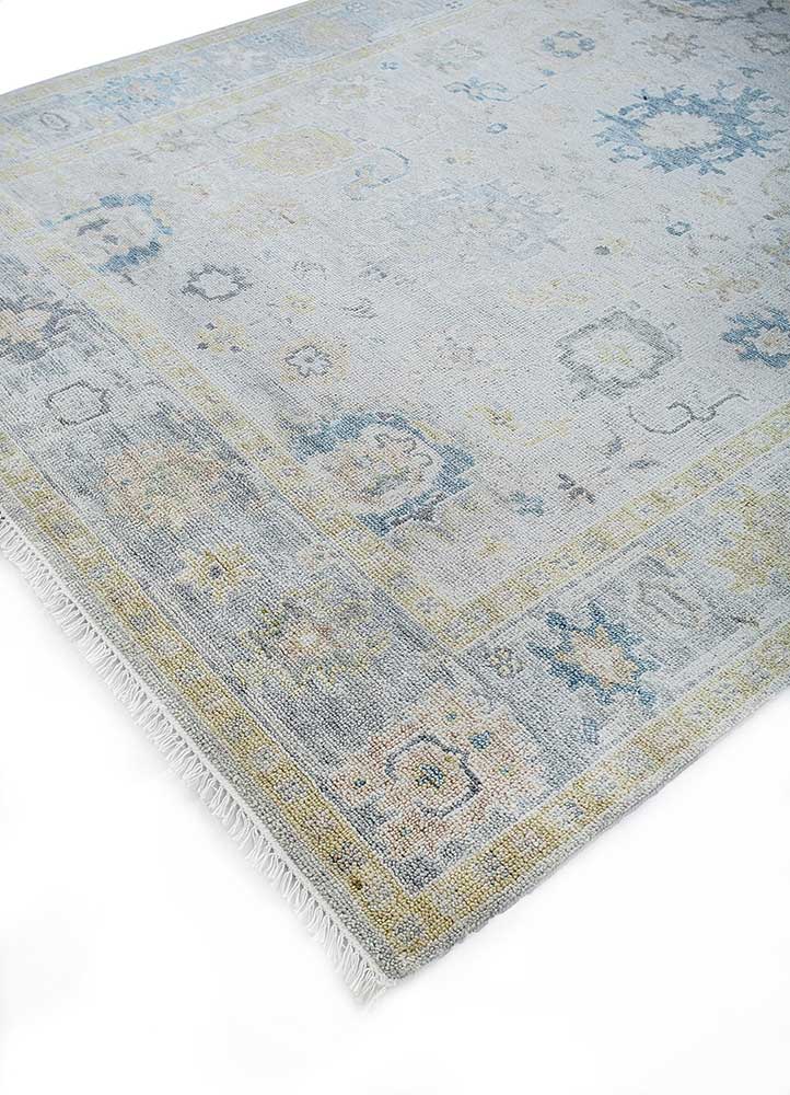 cyanna blue wool Hand Knotted Rug - FloorShot cyanna blue wool Hand Knotted Rug - FloorShot