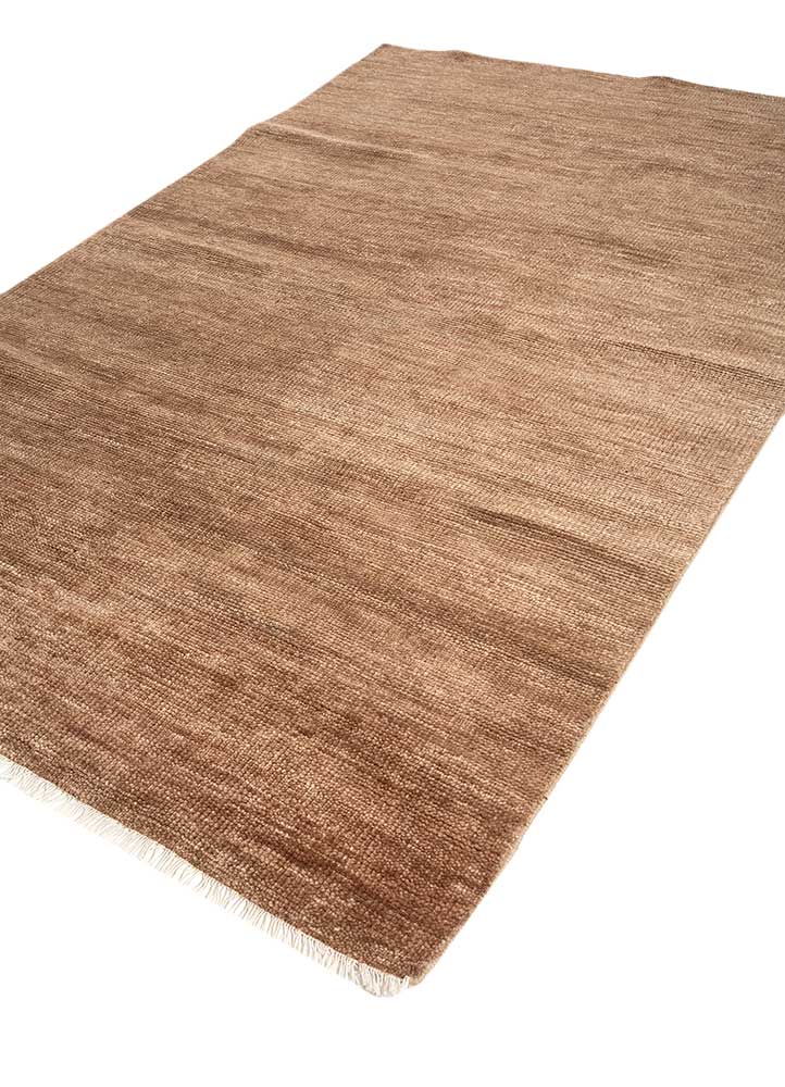 manifest beige and brown wool Hand Knotted Rug - FloorShot