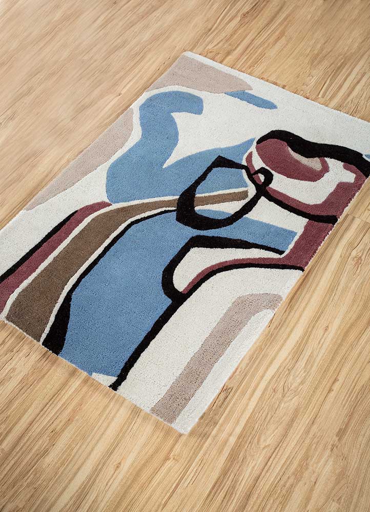 reminiscence ivory wool Hand Tufted Rug - FloorShot