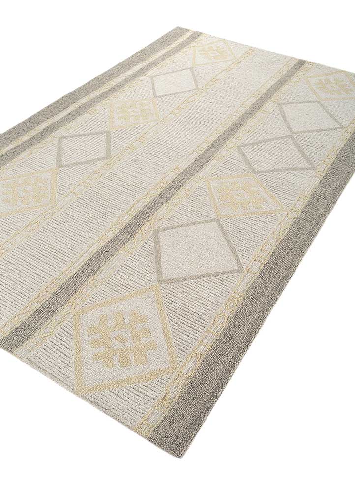 acar ivory wool Hand Tufted Rug - FloorShot acar ivory wool Hand Tufted Rug - FloorShot