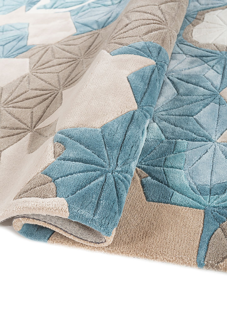 mythos ivory wool and viscose Hand Tufted Rug - FloorShot