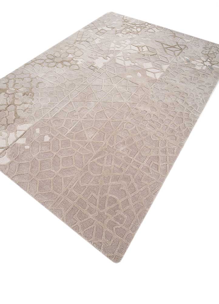 mythos ivory wool and viscose Hand Tufted Rug - FloorShot