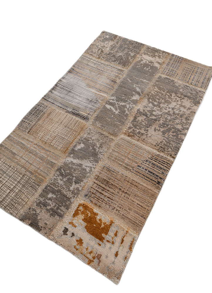 provenance grey and black wool and bamboo silk Hand Knotted Rug - FloorShot provenance grey and black wool and bamboo silk Hand Knotted Rug - FloorShot