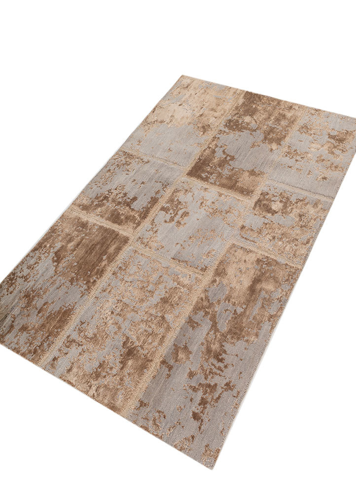 provenance grey and black wool and bamboo silk Hand Knotted Rug - FloorShot provenance grey and black wool and bamboo silk Hand Knotted Rug - FloorShot