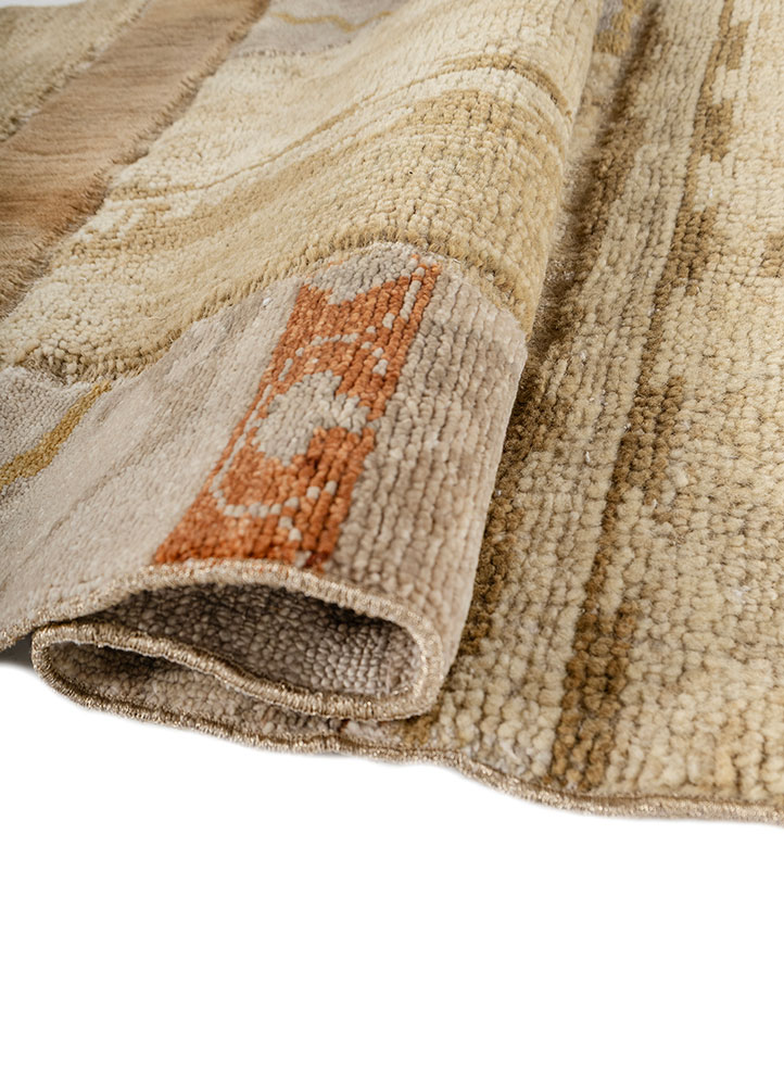 aprezo gold wool Hand Knotted Rug - FloorShot