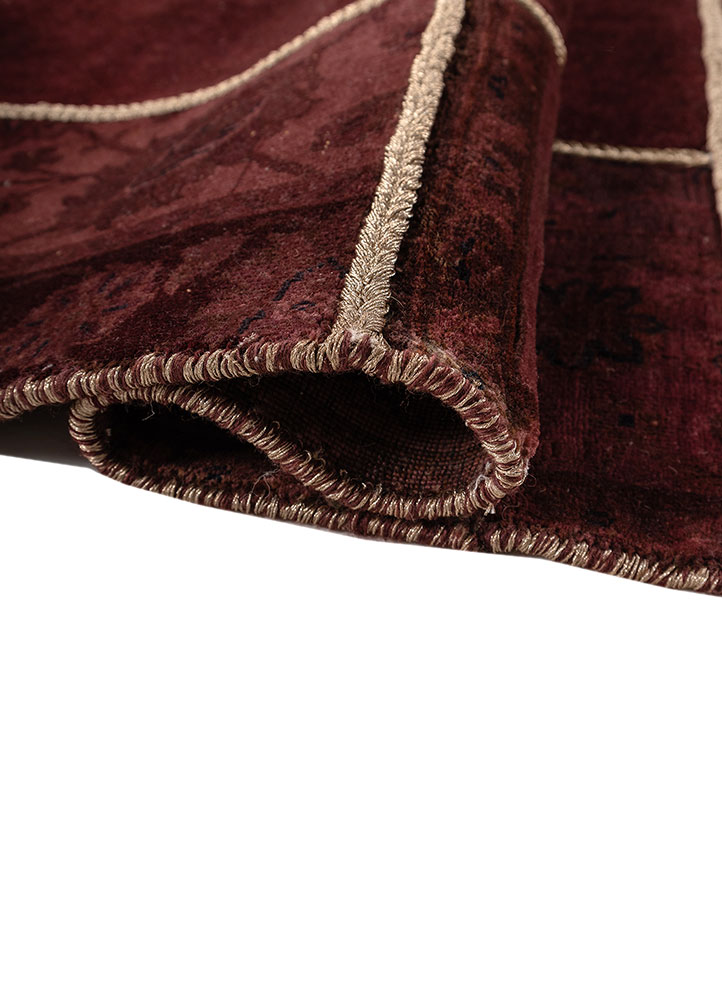 aprezo red and orange wool Hand Knotted Rug - FloorShot aprezo red and orange wool Hand Knotted Rug - FloorShot