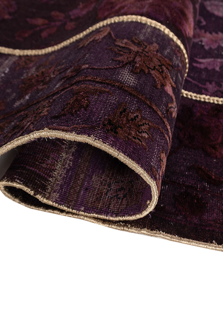 aprezo pink and purple wool Hand Knotted Rug - FloorShot