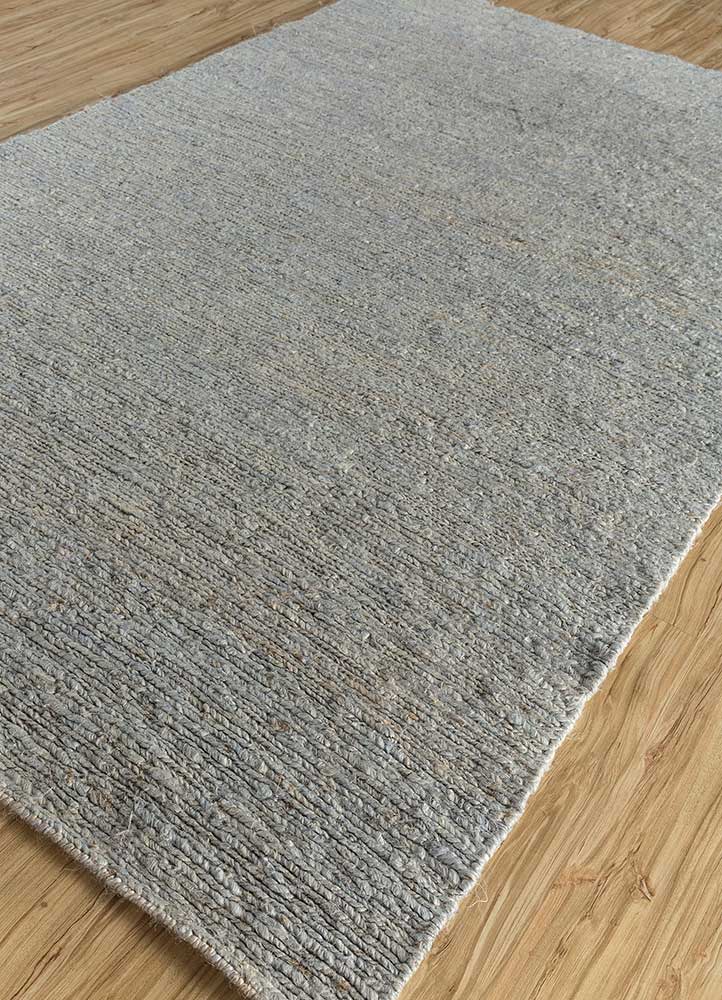 hula blue jute and hemp Hand Knotted Rug - FloorShot