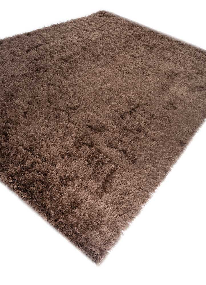 oxford beige and brown polyester Shag Rug - FloorShot