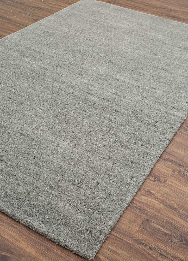 tesoro grey and black wool Hand Loom Rug - FloorShot