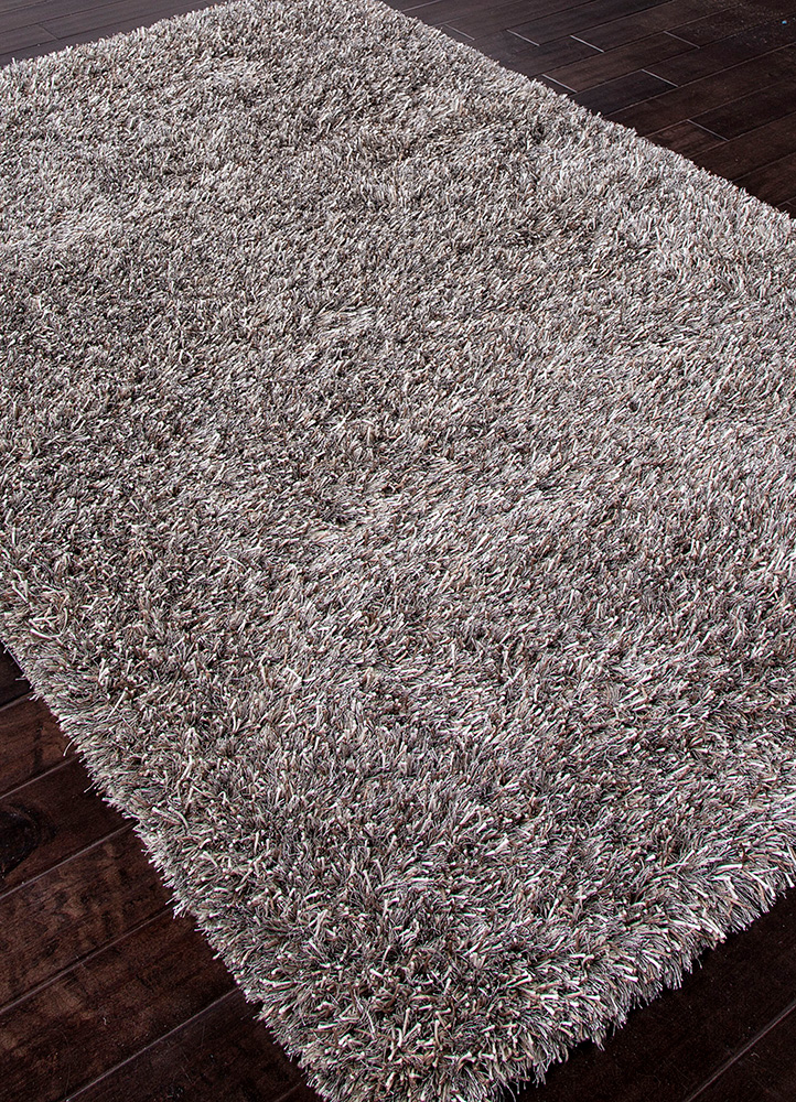 oxford grey and black polyester Shag Rug - FloorShot