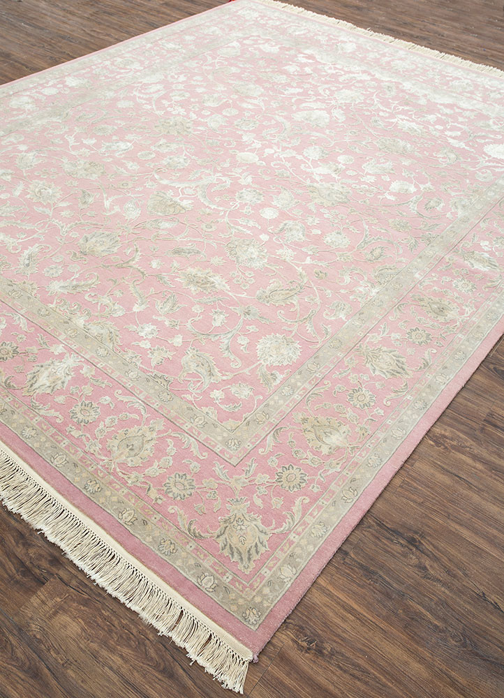 aurora red and orange wool and silk Hand Knotted Rug - FloorShot aurora red and orange wool and silk Hand Knotted Rug - FloorShot