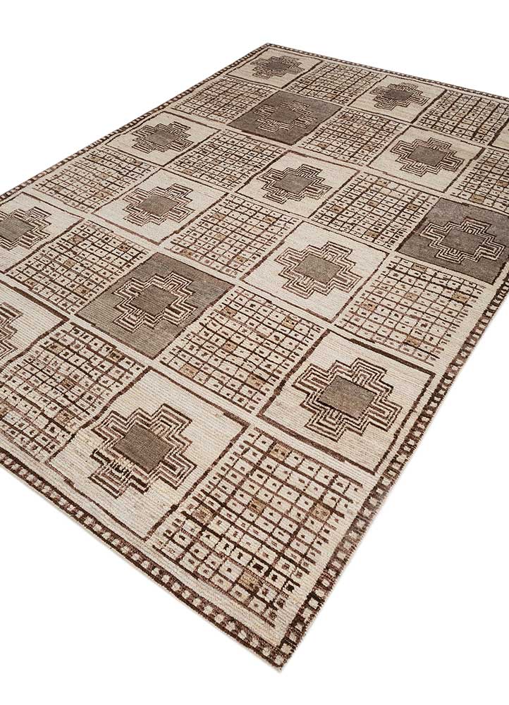 manifest gold afghan wool Hand Knotted Rug - FloorShot