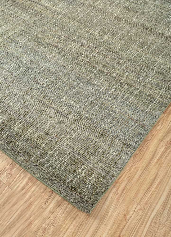 manifest green wool Hand Knotted Rug - FloorShot