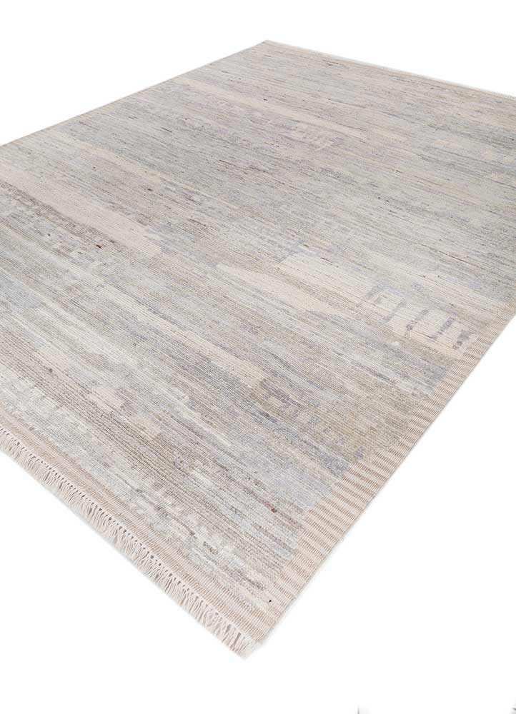 manifest grey and black afghan wool Hand Knotted Rug - FloorShot