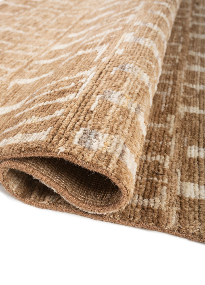 manifest beige and brown afghan wool Hand Knotted Rug - FloorShot manifest beige and brown afghan wool Hand Knotted Rug - FloorShot