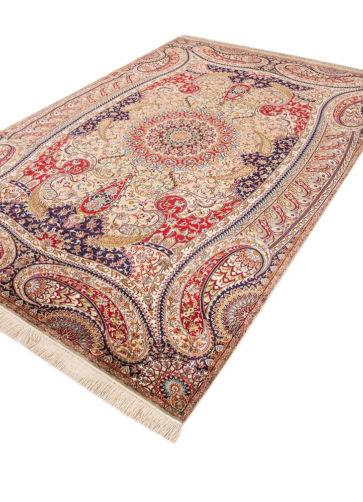 gulmarg gold silk Hand Knotted Rug - FloorShot