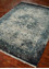 far east blue wool and silk Hand Knotted Rug - FloorShot far east blue wool and silk Hand Knotted Rug - FloorShot