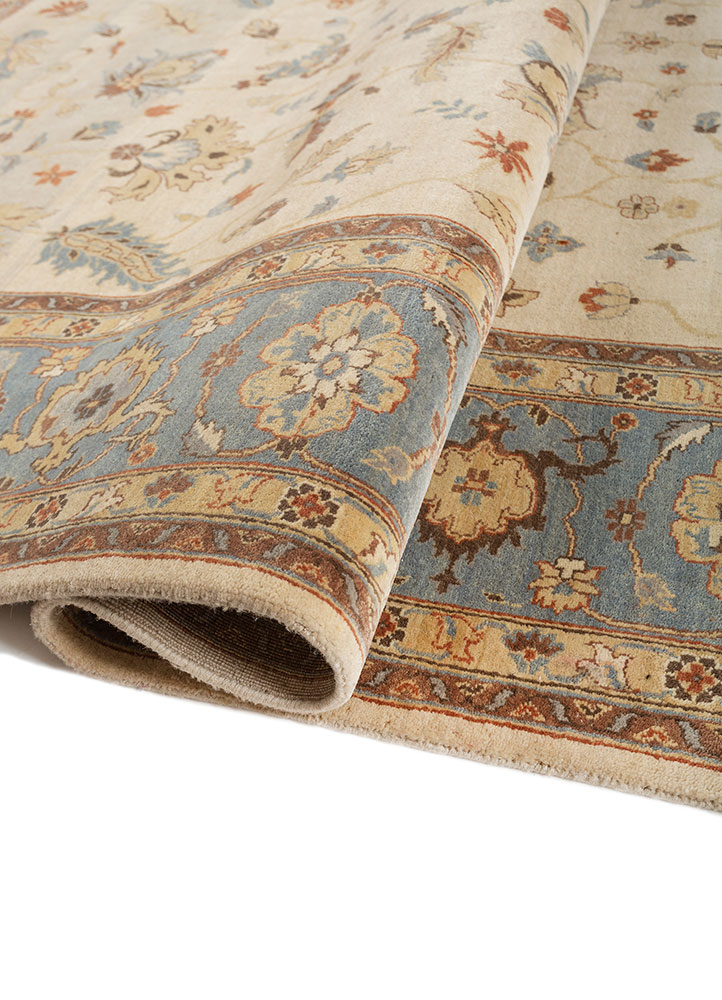 savana ivory wool Hand Knotted Rug - FloorShot