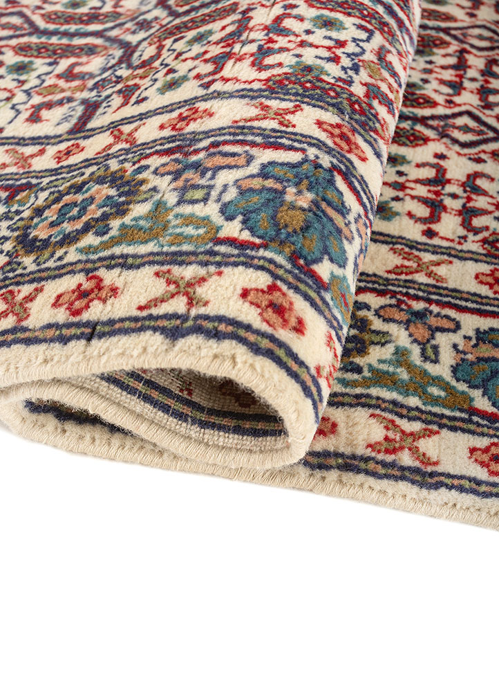 amani ivory wool Hand Knotted Rug - FloorShot