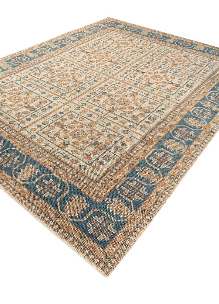 erbe ivory wool Hand Knotted Rug - FloorShot