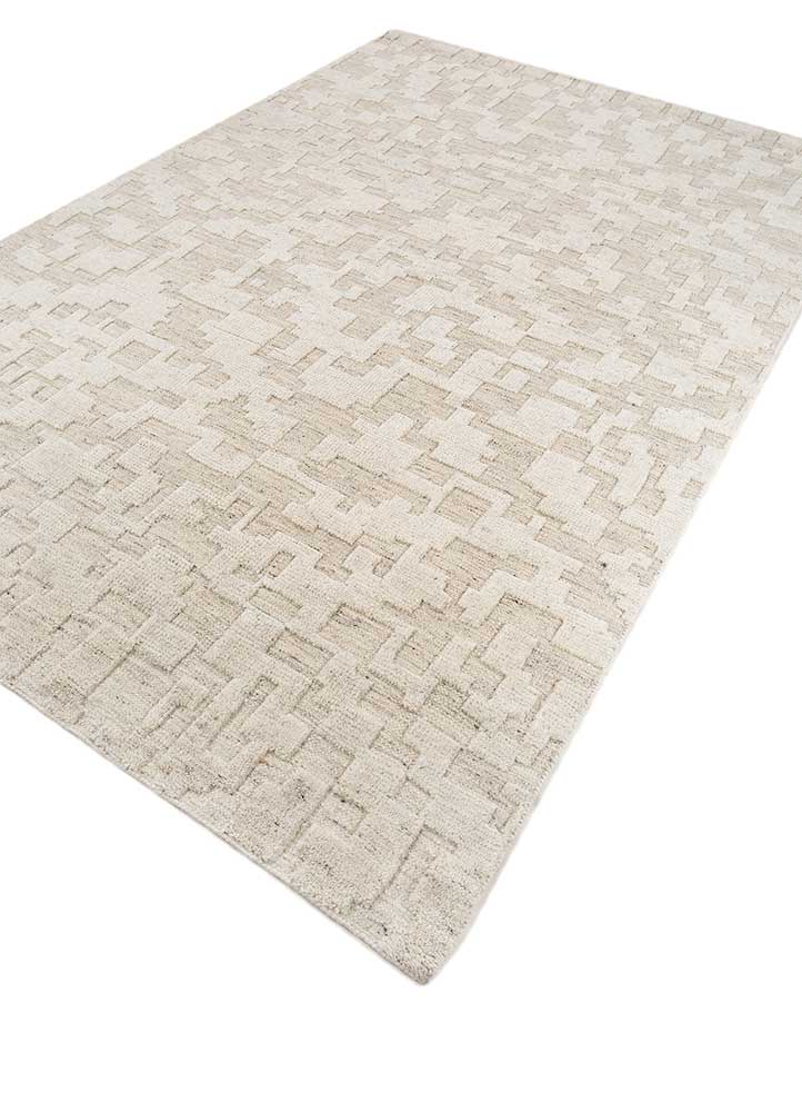 aprezo ivory wool Hand Knotted Rug - FloorShot