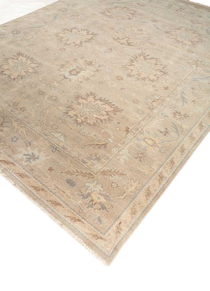 cyanna green wool and viscose Hand Knotted Rug - FloorShot