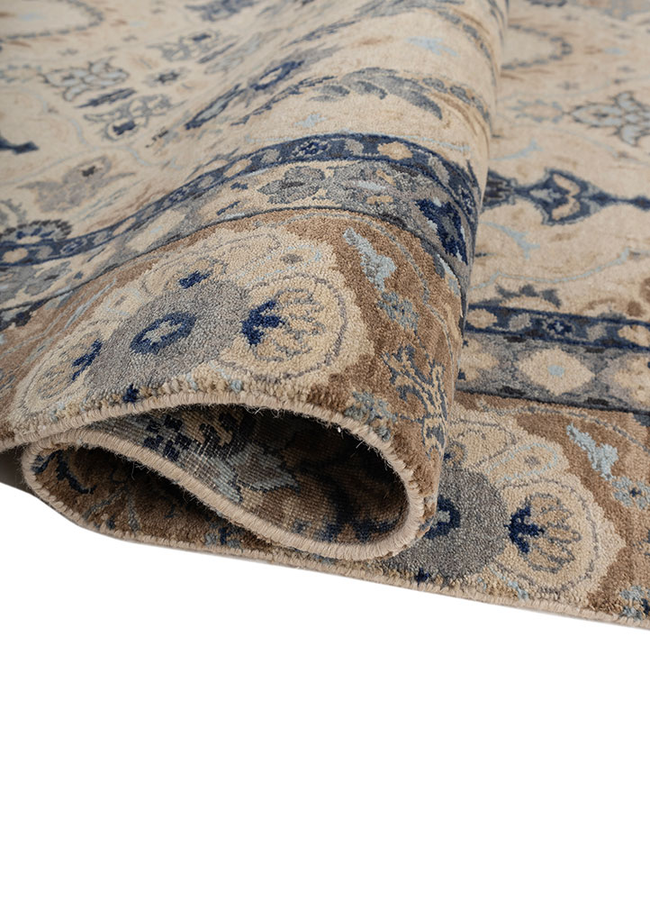 cyanna ivory wool Hand Knotted Rug - FloorShot