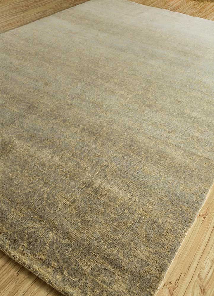 pansy beige and brown wool Hand Knotted Rug - FloorShot