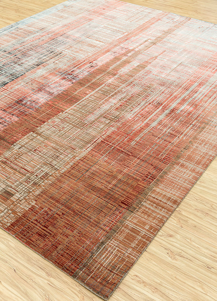 unstring by kavi ivory wool and bamboo silk Hand Knotted Rug - FloorShot